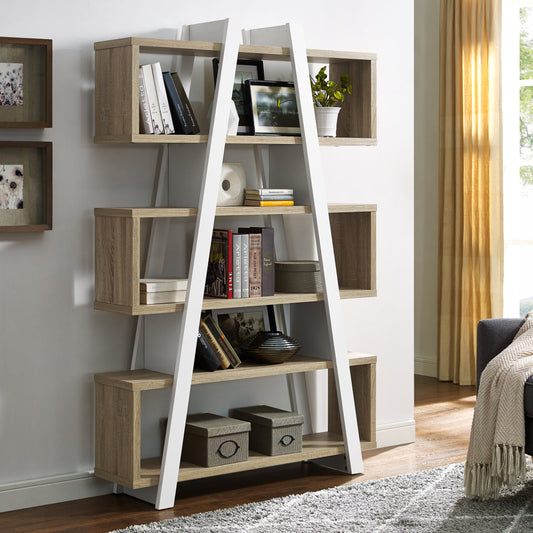 Criterion Banksia Bookcase 1800mm Oak White