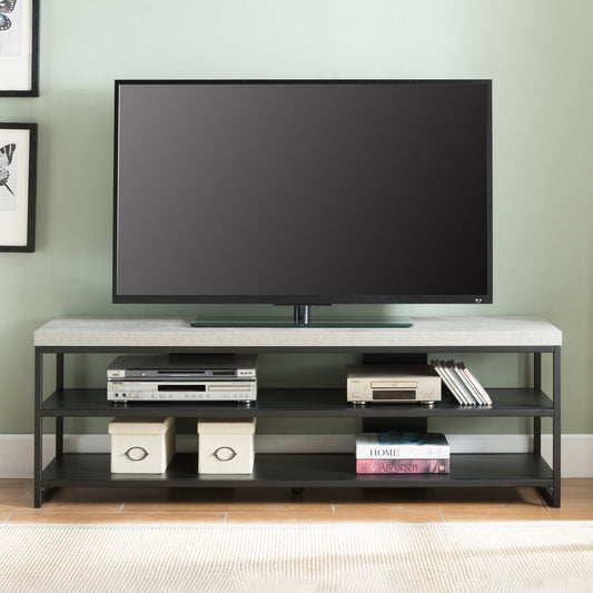 Criterion Chryzler Entertainment Unit, TV Cabinet 1500mm Metal Frame, Cement Look