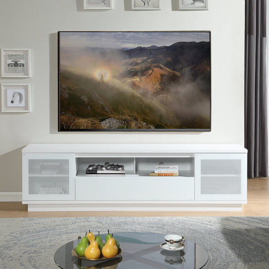 Criterion Zaire TV Cabinet, Entertainment Unit 2200mm Semi-Assembled White